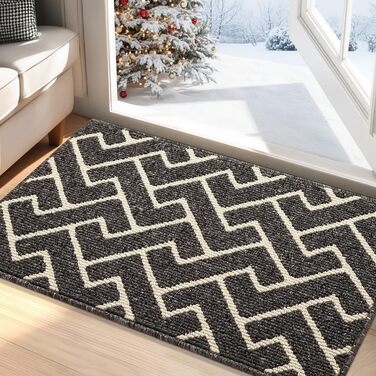 Килимок для дому 60x90 см, чорний, вологостійкий, антиковзаючий. Килимок для входу, тераси, прихожого.