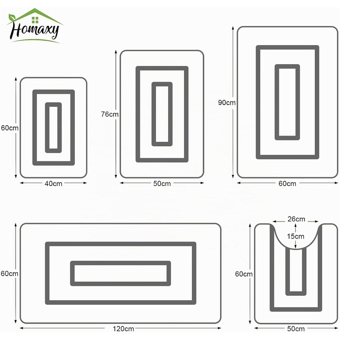 Килимок для ванної кімнати Homaxy з мікрофібри, протиковзкий, 50x76 см, білий — м'який, вбираючий вологість, для пральної машини