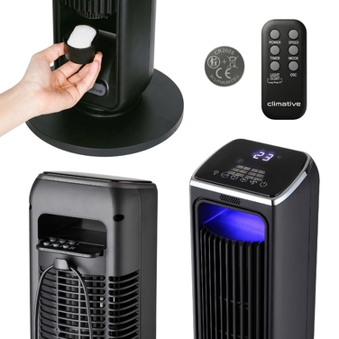 Колонний вентилятор Climative Aroma, чорний