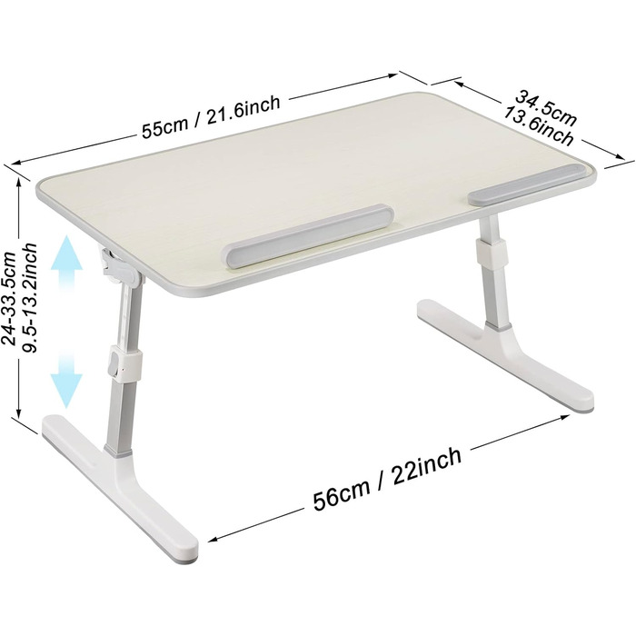 Регульований стіл-підставка для ноутбука: висота та кут нахилу, складна, для софи, ліжка, тераси, балкона, саду, пляжу