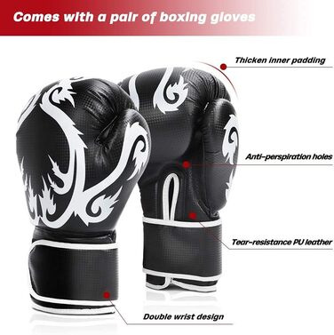 Боксерський мішок Dripex для дорослих, самостійний, з підлогою, MMA, бокс, тренування, важкий, чорний, з піною, рукавички в комплекті