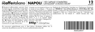 Набір кавових капсул Il Caffè Italiano Napoli, сумісні з Lavazza A Modo Mio, 120 шт по 7.5 г