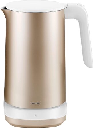 ZWILLING Enfinigy Water Kettle Pro with Temperature Setting, Stainless Steel Scale Filter & Keep-Warm Function, 1850 Watts, 1.5 Liters, Gold, Golden