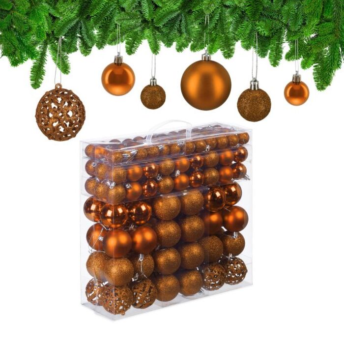 Relaxdays Set of 150 Christmas Baubles