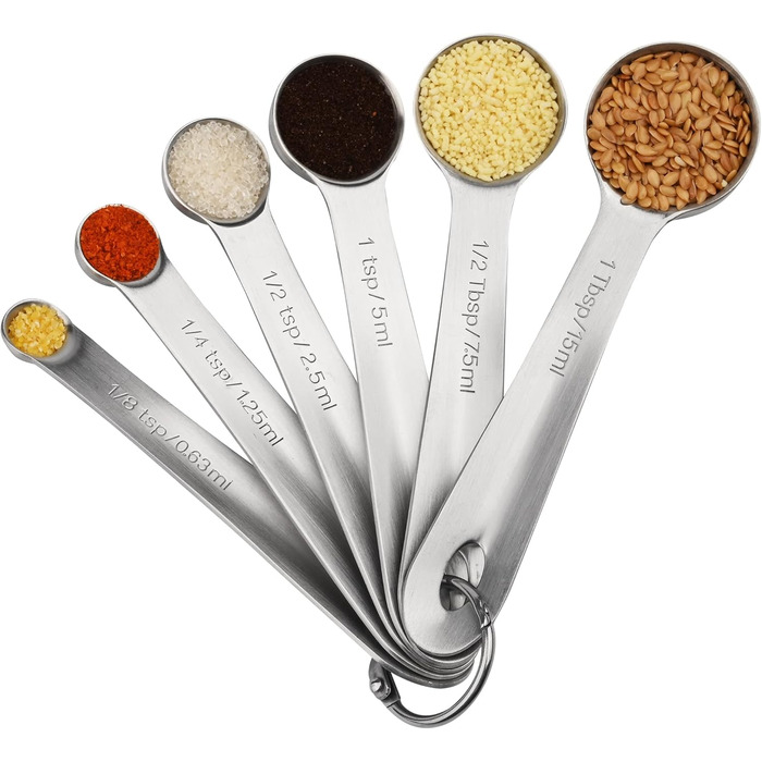 Smithcraft Measuring Cup and Spoon Set, Copper Measuring Cups and Spoons for Baking and Kitchen, Stainless Steel Measuring Cups and Spoons for Dry and Liquid Ingredients, Metal, 7 Measuring Cups and 6 Spoons