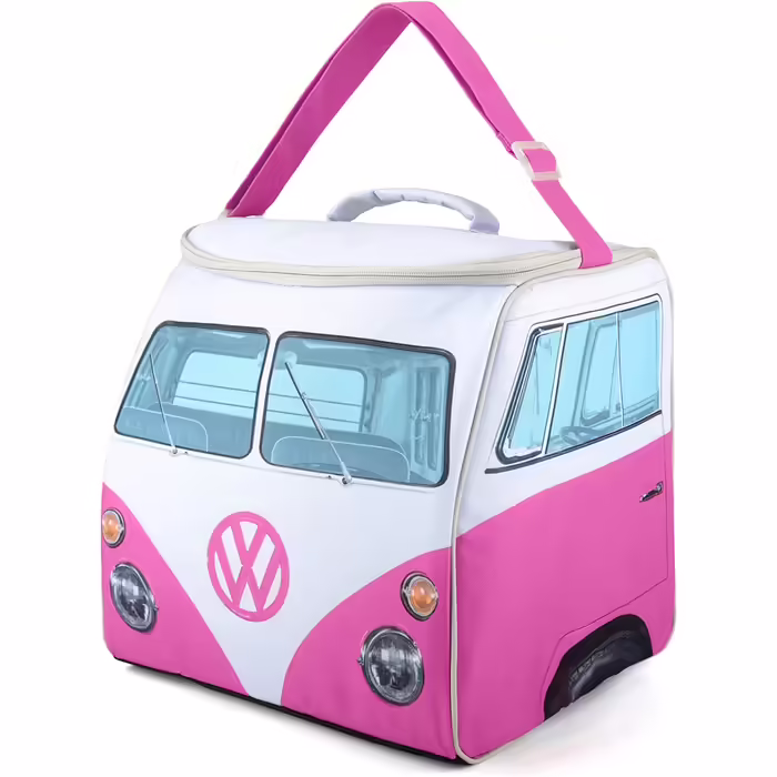 Board Masters - Volkswagen Insulated Cooler Bag/Box/Thermal Bag/Camping Cooler/Picnic Bag T1 Bulli Bus Pink VW T1 Bus