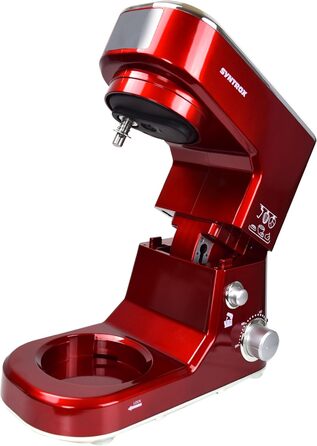 Syntrox Germany KM-1000W Kitchen Machine, Dough Mixer, Mixer, Stainless Steel Bowl, 5 Liter, red