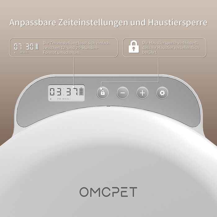 Автоматичний дозатор корму для котів та собак, 8oz*4 порції, з таймером, акумуляторний, з блокуванням, 2 охолоджувальні акумулятори