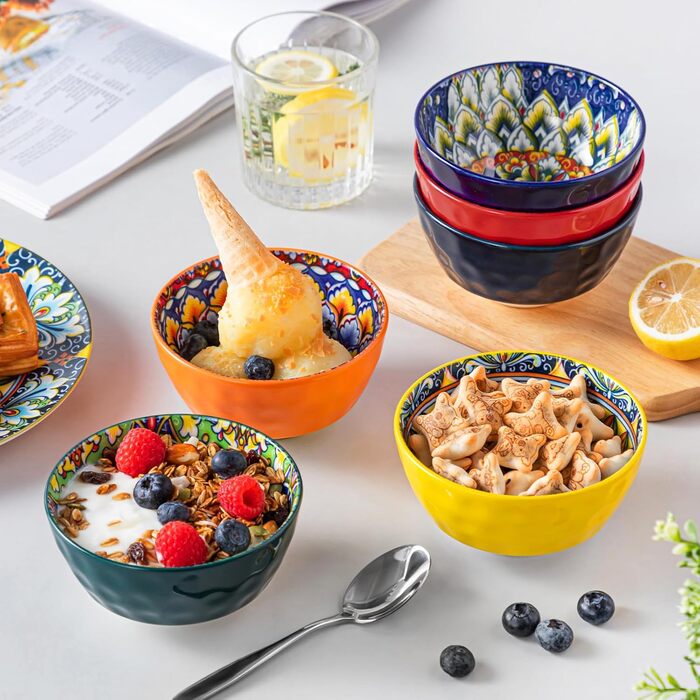 Набір керамічних мисок Vancasso SIMI (6 шт.) - миски для супу, салату, пасти, 360 мл