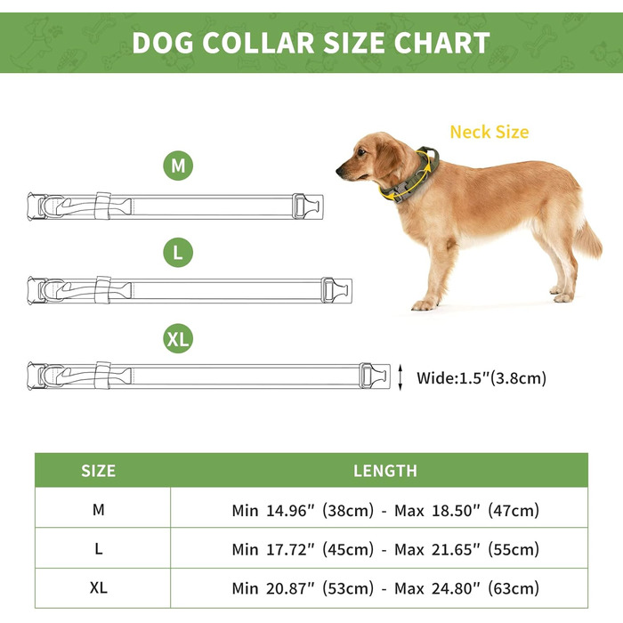Нашийник для собак Huntvp тактичний, зелений XL, з ручкою, з нейлону, з м'якою підкладкою, з металевою застібкою, для середніх собак, для полювання, тренувань, активного відпочинку