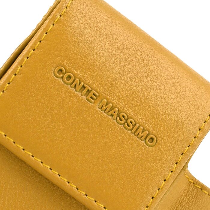Сигаретний футляр Conte Massimo з натуральної шкіри з тримачем для запальнички, для жінок і чоловіків
