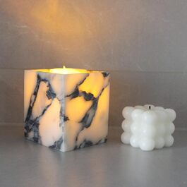 Calacatta Viola Marble Toothbrush Holder for Bathroom, Natural Marble, Makeup Brush Holder, Countertop Organizer