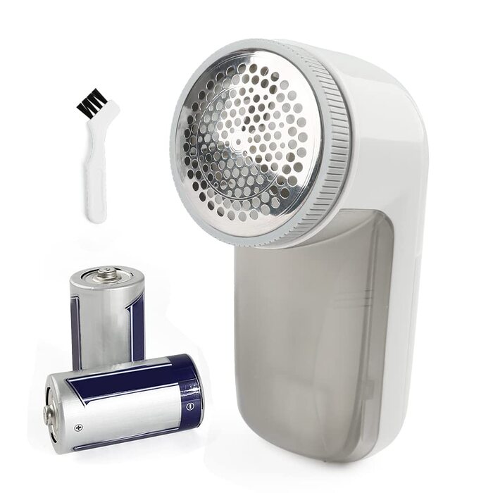 TOUCHBeauty Фільтр для ворсу, видалення клубочків, тканинний бритва - видаляє ворс, клубки та ворсинки, працює від батарейки, сірий