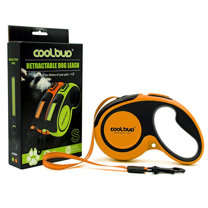 Рулетка для собак, 4.6 м, для малих, середніх та великих собак до 110 кг, міцна, з гальмом, зелена