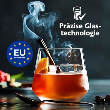 CONCEPT Glass Set, 12-piece, 310 ml small juice glasses, ideal as drinking glasses, water glasses, whisky glasses, universal and dishwasher-safe