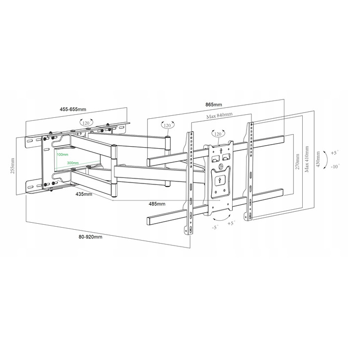 Кронштейн для телевізора Vetouson MS-409