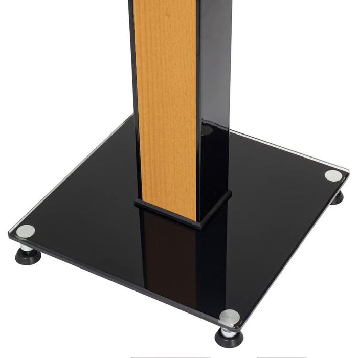 Ексклюзивні підставки для колонок BS03 в чорному глянці з декоративною вставкою (Rotbuche)