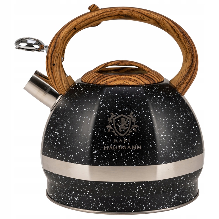 Класичний сталевий чайник Karl Hausmann, 3 л, бежевий з чорним