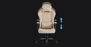 Ігрове крісло Delagear G 404, бежевий вельвет, тканинне