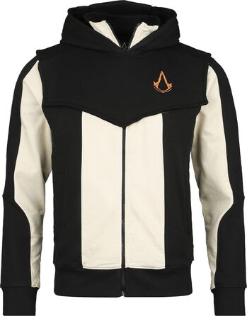 Чоловіча худі Assassin's Creed Mirage — чорна курт-худі з капюшоном Basim, ігровий мерч, розмір L