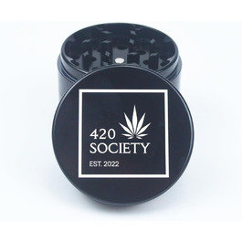 Керамічний гріндер 420 Society Premium, 4 частини, антипригарний, 62 мм, чорний, подрібнювач для спецій і трав
