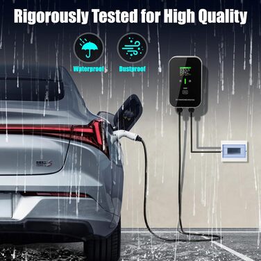 Кабель для зарядки електромобіля Schuko, 3.5kW, 6-16A з цифровим дисплеєм, для Tesla Model 3/Y, Peugeot 3008/508, Citroen C5X, DS7, GLA, Q3, X3 (22kW 32A)