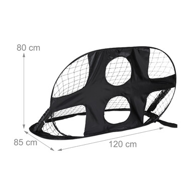 Relaxdays Pop-Up Football Goal with Goal Wall