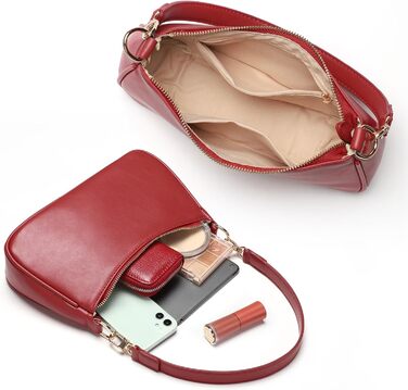 Сумка жіноча WantGor Clutch Tote червона: кросбоді, міні-хобо, екошкіра, ретро