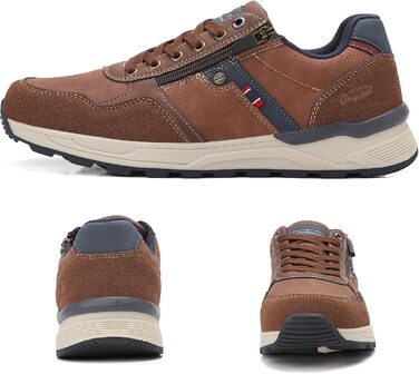 ARRIGO BELLO Кросівки для чоловіків, коричневі, на блискавці, трекінгові, зручні, 41-46 EU