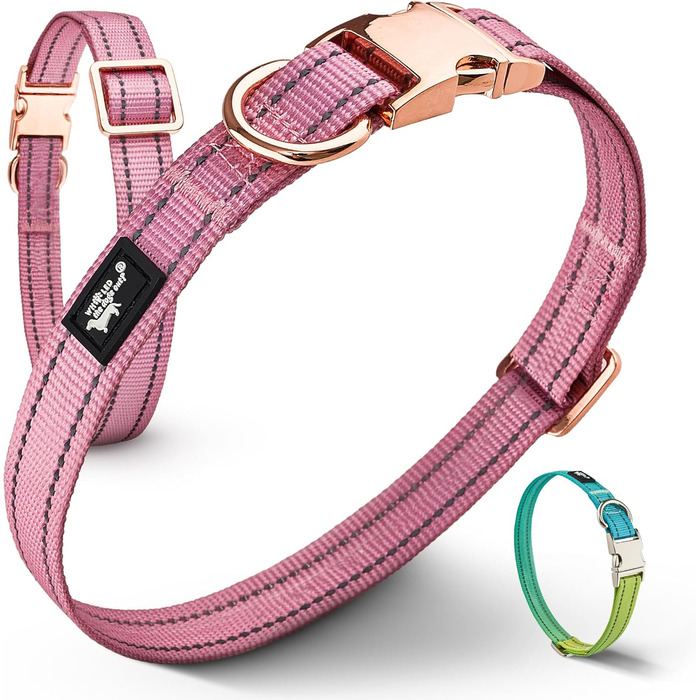 Водонепроникний нашийник для собак Leuchthal — регульований, 40-65 см, світловідбиваючий замок, флуоресцентна нитка