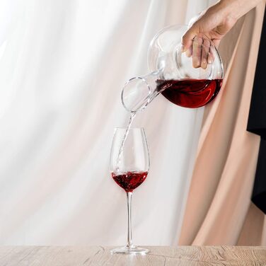 Wine Aerator Decanter Set with Drying Stand, Stopper, Brush, and Pearls, Decanter, Wine Decanter, Wine Gift, Wine Decanter, Carafe, 100% Lead-Free Blown Glass
