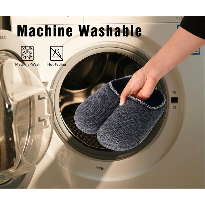 Чоловічі тапочки COFACE з м'якою піною Memory Foam - зручні домашні капці для дому та вулиці (Чорний, 44 EU)