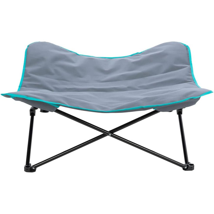 Килимок для собак TRIXIE Camping - Oxford Polyester, металевий каркас, знімна наволочка, складаний, з сумкою для транспортування, 69 x 20 x 69 см, сірий/чорний, 35 кг