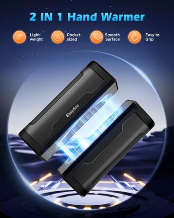 Електричні грілки для рук EasyAcc 10000mAh (2 шт.), 3 режими нагріву, LED-дисплей, для кемпінгу, полювання, гольфу, Рейно