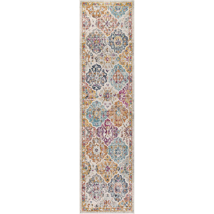 Килим Livabliss Sicily Vintage 120x170 см - вітальня, їдальня, спальня, етнічний стиль, блакитний, гірчичний, чорний, сірий