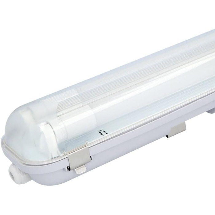 HOFTRONIC LED Damp-Proof Light 150cm Cool White 60W 10500lm Flicker-Free Linkable T8 Workshop Lamp IP65 Waterproof Basin Light Double for Garage, Cellar, Office (110lm/W, 4000k)