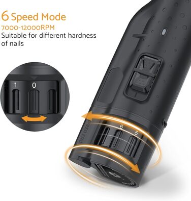 Електричний точило для собачих кігтів Krallenschleifer: 6 режимів, USB, LED, тихе, з захистом від пилу, для собак великих, середніх та маленьких порід