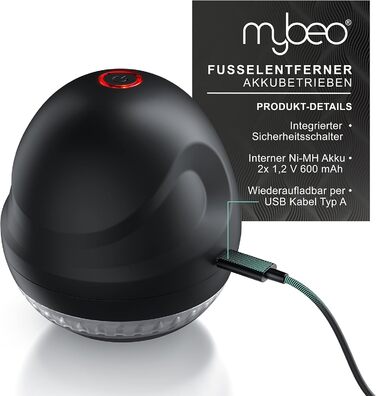 Електричний видальник ворсу MyBeo - бездротовий прилад для одягу з 2 змінними лезами та USB-кабелем для зарядки