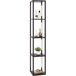 Стельова лампа RELAX4LIFE з 3 полицями, чорна, 26 x 26 x 160 см, E27, для вітальні, спальні, офісу