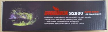 Ліхтарик Shadowhawk XHP160.2 550000 Лм, надяскравий, акумуляторний, USB-зарядка, тактичний, IP67 водонепроникний, для кемпінгу та активного відпочинку