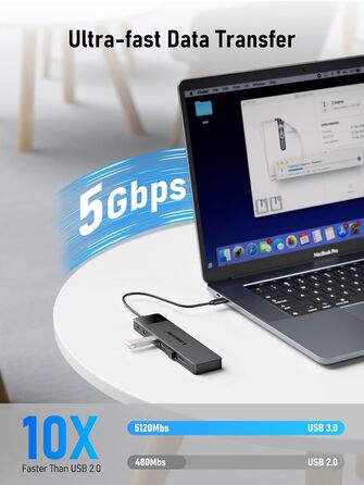 Lemorele USB-C хаб 14-в-1: док-станція з 3 портами дисплея (2 HDMI 4K + VGA), 5 USB-портів (3x USB 3.0), 100W PD, SD/TF кардрідер, аудіо, сумісна з MacBook, Dell, Windows