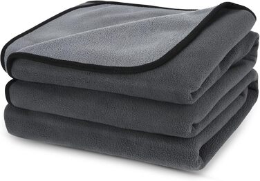 Водонепроникний коврик для собак PETTOM 152x127 см, м'який коврик для великих та маленьких собак, захисний коврик для дивану, ліжка, автокрісла, меблів - прання до 30°C (L, сірий, Medium)