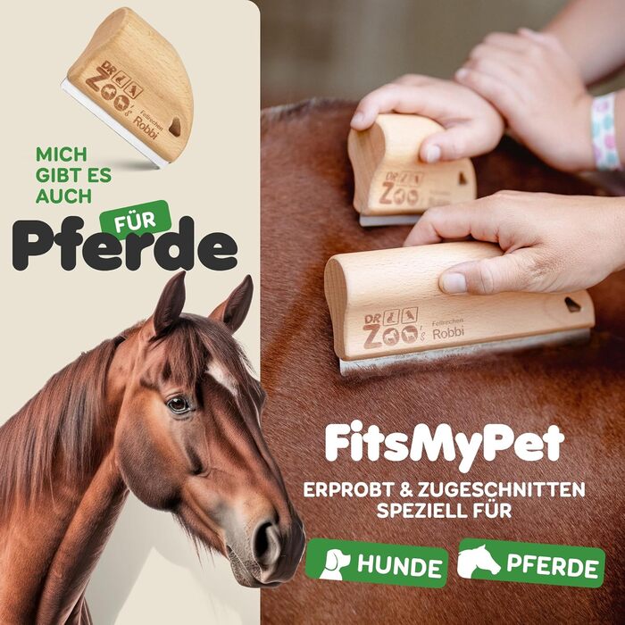 Щітка для собак DR Zoo 'Robbi' - якісна щітка для грумінгу, видаляє підшерсток у собак великих та малих порід