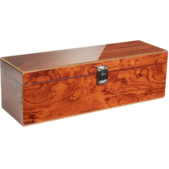 Набір аксесуарів для бару BRUBAKER 6-в-1 з ящиком для вина - дизайн з благородного дерева - набір сомельє з нержавіючої сталі з виливальником + пробкою + термометром для вина + кільцем від крапель - подарунковий набір сріблястого кольору