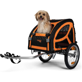 TrendPet DogBus S - Підвісний велосипедний причіп для собак з алюмінію, для малих та середніх собак