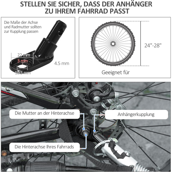 PawHut 2-в-1: Причіп для собак, велосипедний причіп для собак, візок для собак з відбивачами, до 30 кг, для великих собак, Oxford-тканина (Червоний)