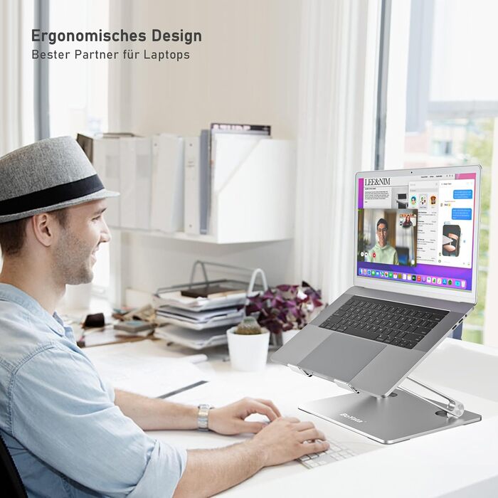 Підставка для ноутбука BoYata: регульована, з вентиляцією, для екранів 10-15 дюймів (MacBook, Dell, HP, Samsung)