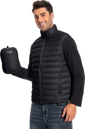 Чоловіча легка степна жилетка Pioneer Camp – водонепроникна, пакувальна, з підкладкою – для активного відпочинку, роботи, спорту та подорожей (Чорний, L)