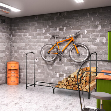 Relaxdays Firewood Rack Metal