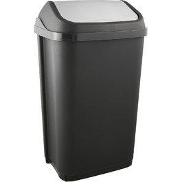 Відро для сміття Keeeper з кришкою-маятником, 50 л, Swantje, сірий графіт